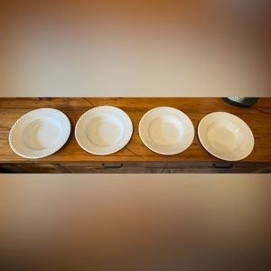 Set of 4 Ralph Lauren Clearwater by Wedgewood Wide Rim Soup Bowls